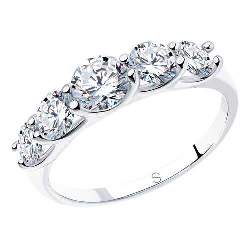 Кольцо женское SOKOLOV из серебра со Swarovski Zirconia 89010041 р.16.5 в Яшма Золото