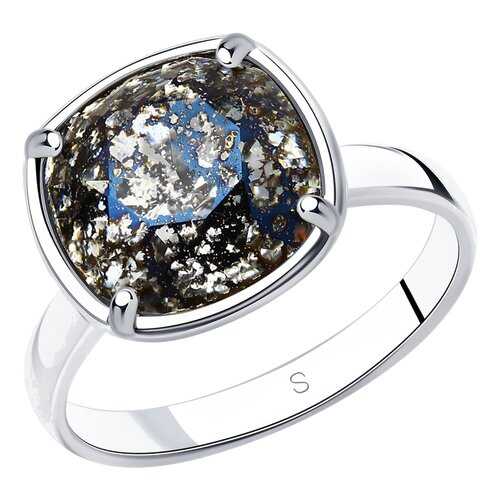Кольцо женское SOKOLOV из серебра с кристаллом Swarovski 94012056 р.19 в Яшма Золото