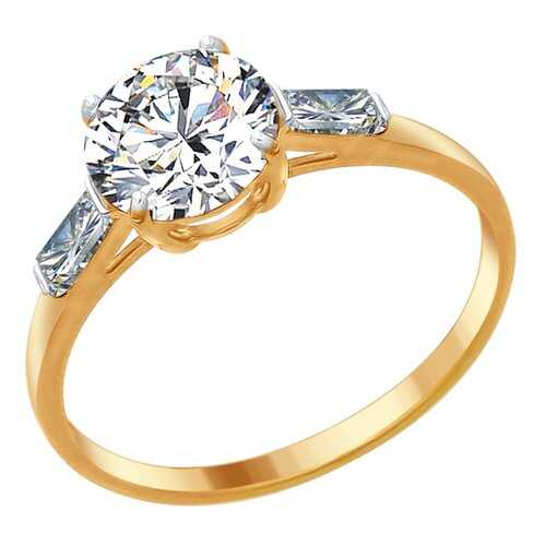 Кольцо женское SOKOLOV из серебра со Swarovski Zirconia 89010077 р.17.5 в Яшма Золото