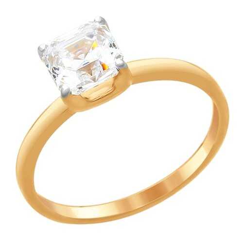 Кольцо женское SOKOLOV из серебра со Swarovski Zirconia 89010100 р.19 в Яшма Золото