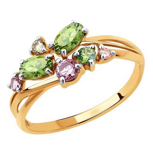 Кольцо женское SOKOLOV из золота с фианитами Swarovski 81010462 р.17.5 в Яшма Золото