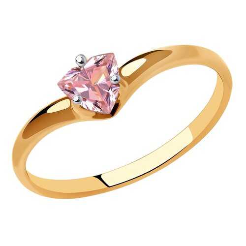 Кольцо женское SOKOLOV из золота с фианитом Swarovski 81010483 р.18.5 в Яшма Золото