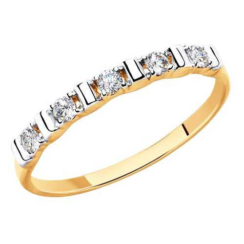 Кольцо женское SOKOLOV из золота со Swarovski Zirconia 81010415 р.15.5 в Яшма Золото