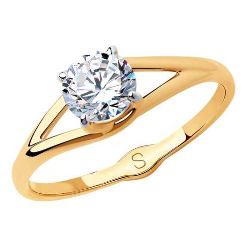 Кольцо женское SOKOLOV из золота со Swarovski Zirconia 81010432 р.19 в Яшма Золото