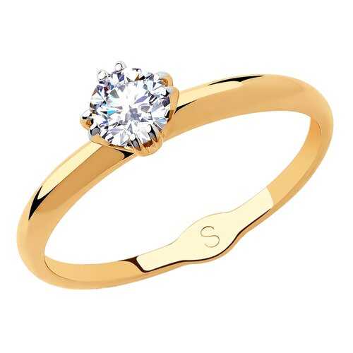 Кольцо женское SOKOLOV из золота со Swarovski Zirconia 81010435 р.17.5 в Яшма Золото