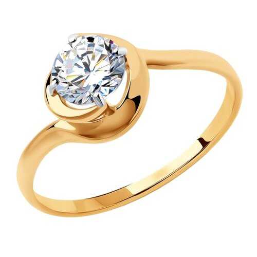 Кольцо женское SOKOLOV из золота со Swarovski Zirconia 81010451 р.17 в Яшма Золото