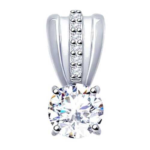 Подвеска SOKOLOV из серебра со Swarovski Zirconia 89030035 в Яшма Золото