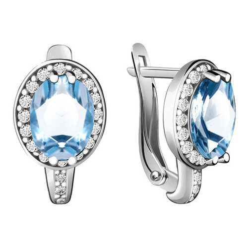 Серьги Aquamarine 4413705А.5 в Яшма Золото