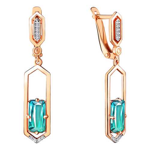 Серьги Aquamarine 4716488А.6 в Яшма Золото